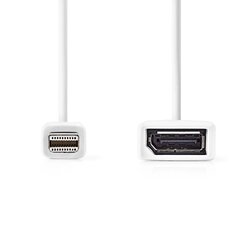 Adapteris mini DisplayPort M – DisplayPort F, 1.2, 0.2m kaina ir informacija | Adapteriai, USB šakotuvai | pigu.lt