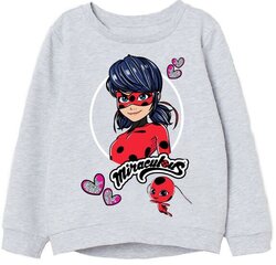 Bluzonas mergaitėms Miraculous Ladybug, pilkas цена и информация | Свитеры, жилетки, пиджаки для девочек | pigu.lt