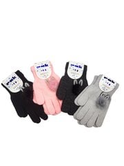 Перчатки для девочек Rak R-188, Ушки, серые цена и информация | Зимняя одежда для детей | pigu.lt