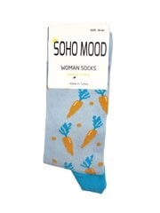 Носки унисекс Soho Mood Морковки, синие цена и информация | Женские носки | pigu.lt