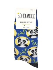 Kojinės unisex Soho Mood Pandos, mėlynos kaina ir informacija | Moteriškos kojinės | pigu.lt