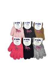 Перчатки для девочек Rak R-012A Единорог, розовые цена и информация | Зимняя одежда для детей | pigu.lt