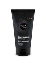 Skutimosi gelis Organic Shop Refreshing Blackwood & Mint, 150 ml kaina ir informacija | Skutimosi priemonės ir kosmetika | pigu.lt