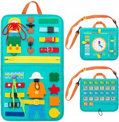 Sensorinė užimtumo knyga Montessori Laikrodukas kaina ir informacija | Žaislai kūdikiams | pigu.lt