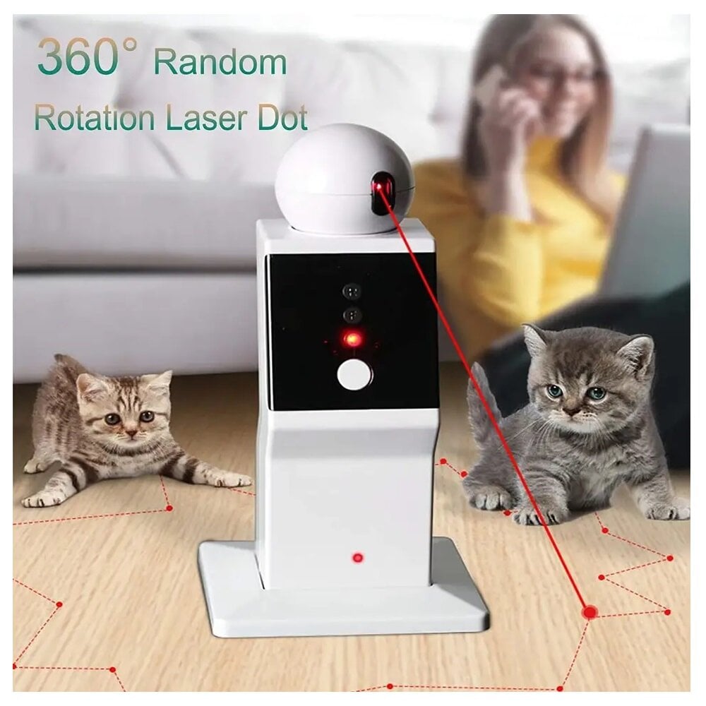Automatinis lazerinis žaislas katėms Robotas kaina ir informacija | Žaislai katėms | pigu.lt