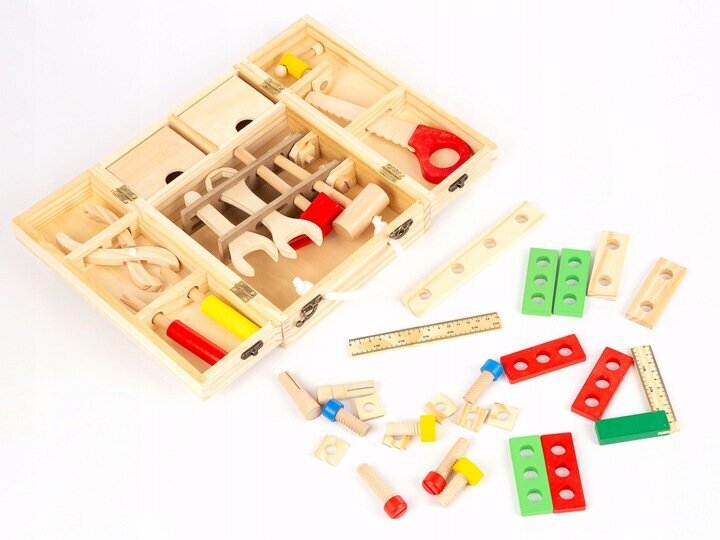 Medinis įrankių dėžės rinkinys vaikams Kinderplay KP0744 kaina ir informacija | Žaislai berniukams | pigu.lt