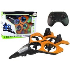 Nuotoliniu būdu valdomas lėktuvas dronas Lean toys, oranžinis цена и информация | Игрушки для мальчиков | pigu.lt