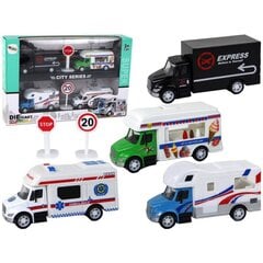 Žaislinių automobilių rinkinys Lean Toys Die-cast City Series цена и информация | Игрушки для мальчиков | pigu.lt