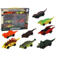 Spyruoklinių automobilių - dinozaurų rinkinys Lean toys, 8 vnt. цена и информация | Игрушки для мальчиков | pigu.lt