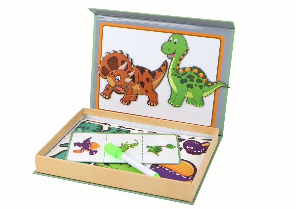 Edukacinis magnetinis žaidimas Lean Toys Dinozaurai цена и информация | Lavinamieji žaislai | pigu.lt