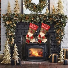 Kalėdinės pakabinamos kojinės Kalėdų Senelis kaina ir informacija | Kalėdinės dekoracijos | pigu.lt
