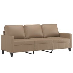 Trivietė sofa vidaXL, ruda kaina ir informacija | Sofos | pigu.lt