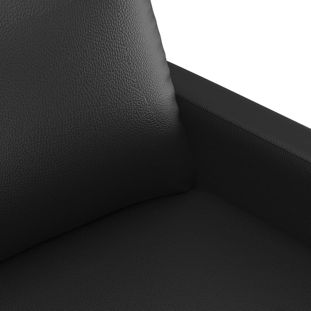 Sofos komplektas vidaXL, juodas kaina ir informacija | Minkštų baldų komplektai | pigu.lt