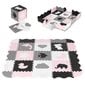Kilimėlis-dėlionė su tvorele Eco Toys Ecoeva011, rožinis-juodas kaina ir informacija | Lavinimo kilimėliai | pigu.lt