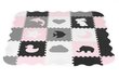 Kilimėlis-dėlionė su tvorele Eco Toys Ecoeva011, rožinis-juodas kaina ir informacija | Lavinimo kilimėliai | pigu.lt