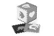 Kilimėlis-dėlionė su tvorele Eco Toys ECOEVA012, juodas-pilkas kaina ir informacija | Lavinimo kilimėliai | pigu.lt