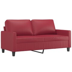 Dvivietė sofa vidaXL, raudona kaina ir informacija | Sofos | pigu.lt