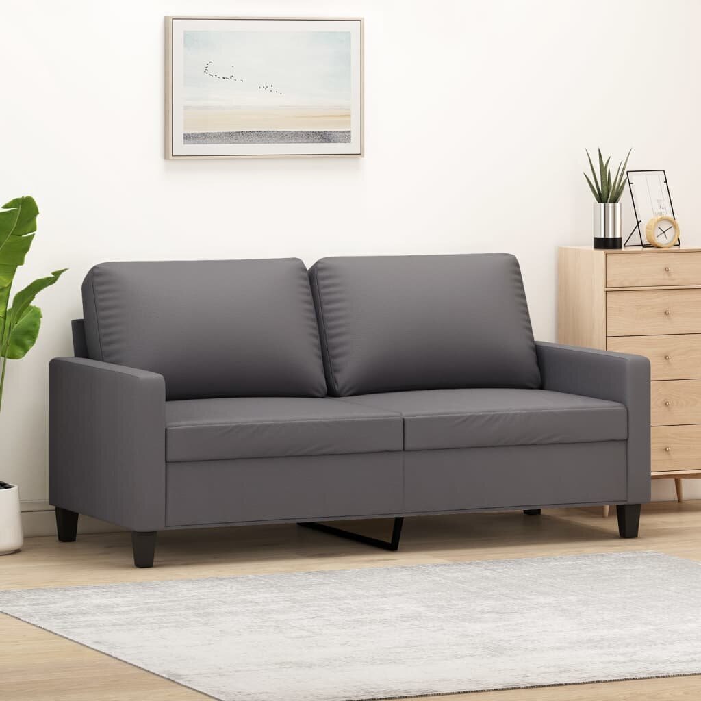 Dvivietė sofa vidaXL, pilka цена и информация | Sofos | pigu.lt