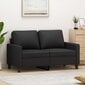 Dvivietė sofa vidaXL, juoda kaina ir informacija | Sofos | pigu.lt