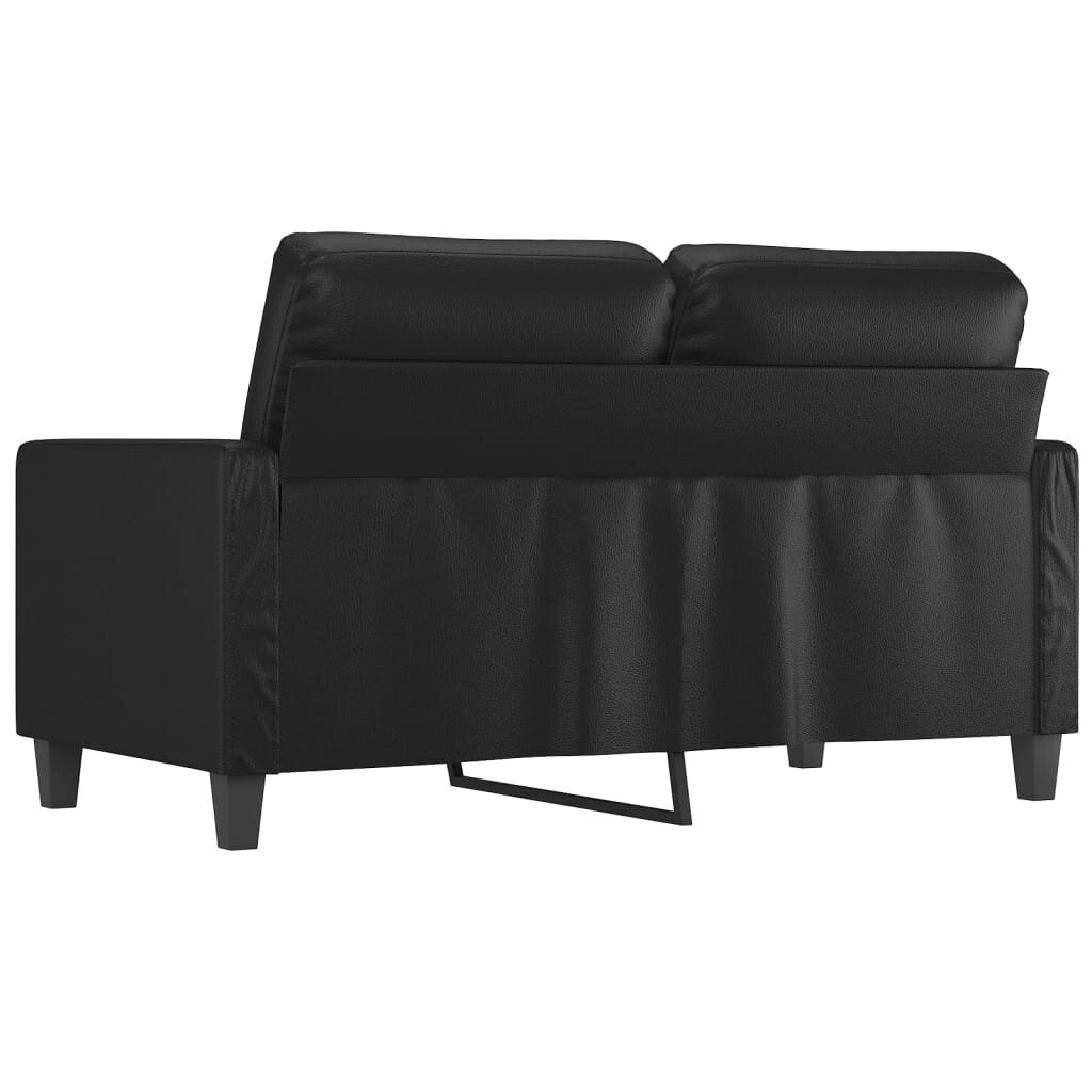 Dvivietė sofa vidaXL, juoda kaina ir informacija | Sofos | pigu.lt