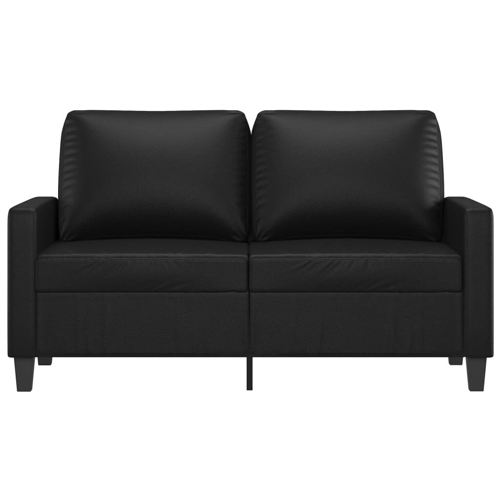 Dvivietė sofa vidaXL, juoda kaina ir informacija | Sofos | pigu.lt