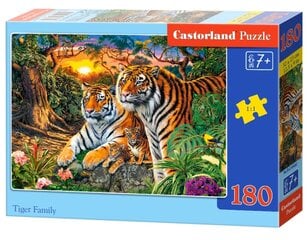 Dėlionė Castorland, 180 vienetų, tigrų šeima kaina ir informacija | Dėlionės (puzzle) | pigu.lt