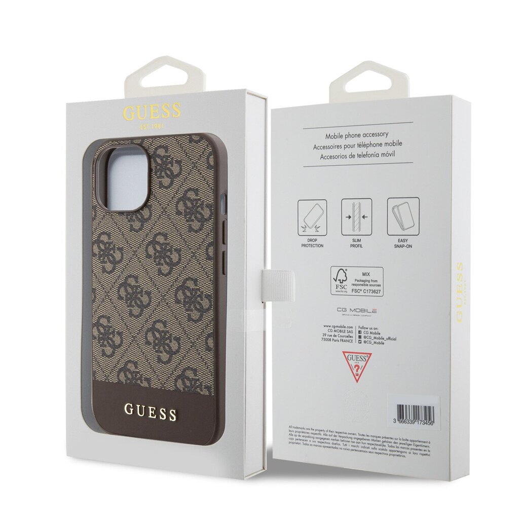 Guess PU 4G Stripe Mag Case цена и информация | Telefono dėklai | pigu.lt