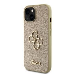 Guess PU Fixed Glitter 4G Metal Logo Case for iPhone 13 Gold цена и информация | Чехлы для телефонов | pigu.lt