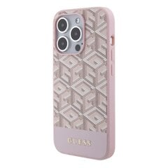 Guess PU G Cube MagSafe Case for iPhone 15 Pro Max Pink цена и информация | Чехлы для телефонов | pigu.lt