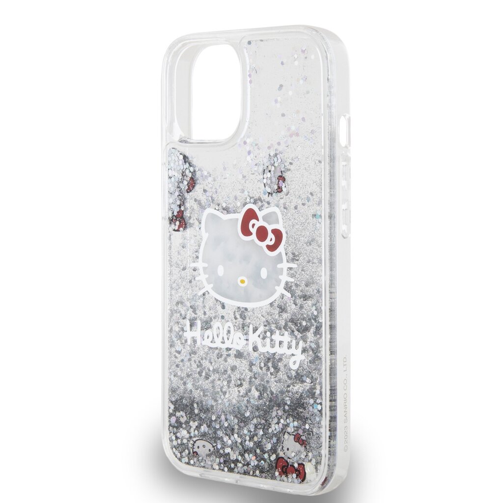 Hello Kitty Liquid Glitter Electroplating Head Logo Case kaina ir informacija | Telefono dėklai | pigu.lt