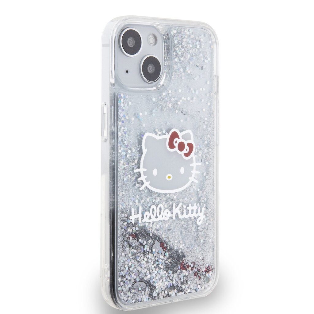 Hello Kitty Liquid Glitter Electroplating Head Logo Case kaina ir informacija | Telefono dėklai | pigu.lt