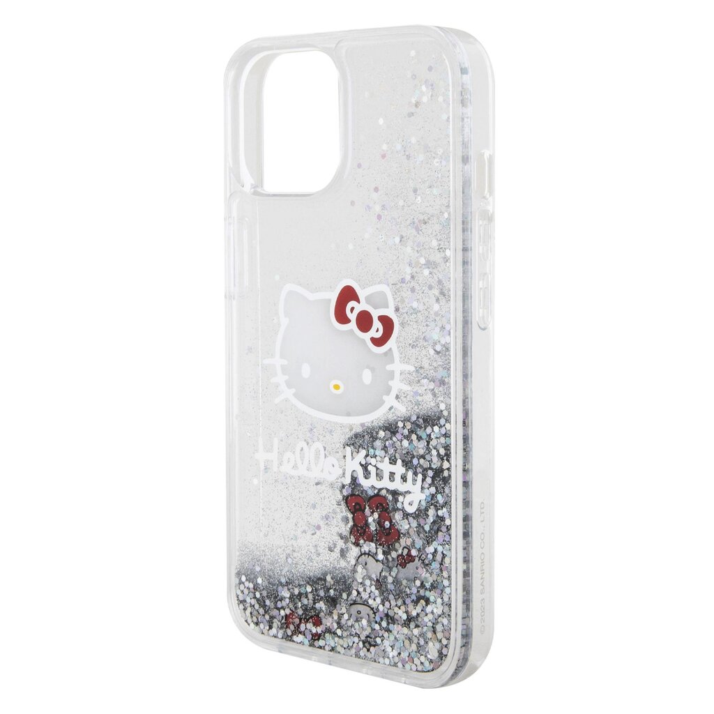 Hello Kitty Liquid Glitter Electroplating Head Logo Case kaina ir informacija | Telefono dėklai | pigu.lt