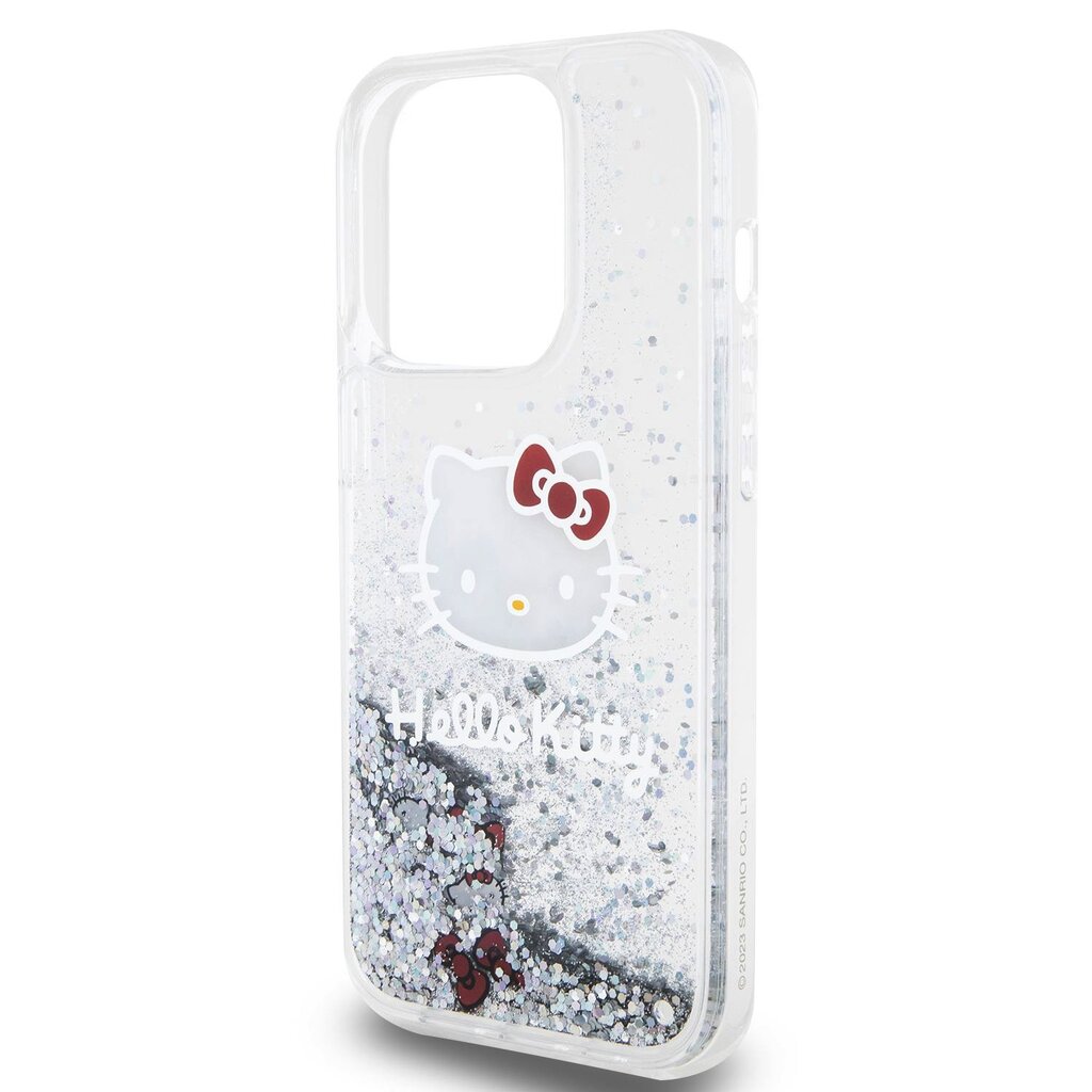 Hello Kitty Liquid Glitter Electroplating Head Logo Case kaina ir informacija | Telefono dėklai | pigu.lt