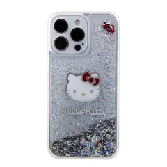 Hello Kitty Liquid Glitter Electroplating Head Logo Case for iPhone 15 Pro Max Transparent цена и информация | Чехлы для телефонов | pigu.lt