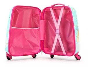 Vaikiškas lagaminas Unicorn, 32 L, mėlynas/rožinis kaina ir informacija | Lagaminai, kelioniniai krepšiai | pigu.lt