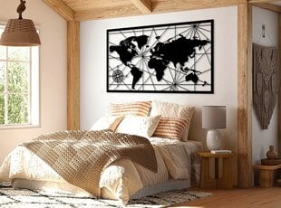 Sienos dekoracija-žemėlapis, OpenWork 3D XXL, 128,8 x 75 cm kaina ir informacija | Lubų, sienų dekoro elementai | pigu.lt