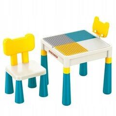 Lego kaladėlių stalas 3 in 1 8721-1C, baltas kaina ir informacija | Детские столы и стулья | pigu.lt