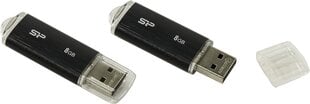 Накопитель Silicon Power 8GB Ultima U02, черный цена и информация | USB накопители | pigu.lt