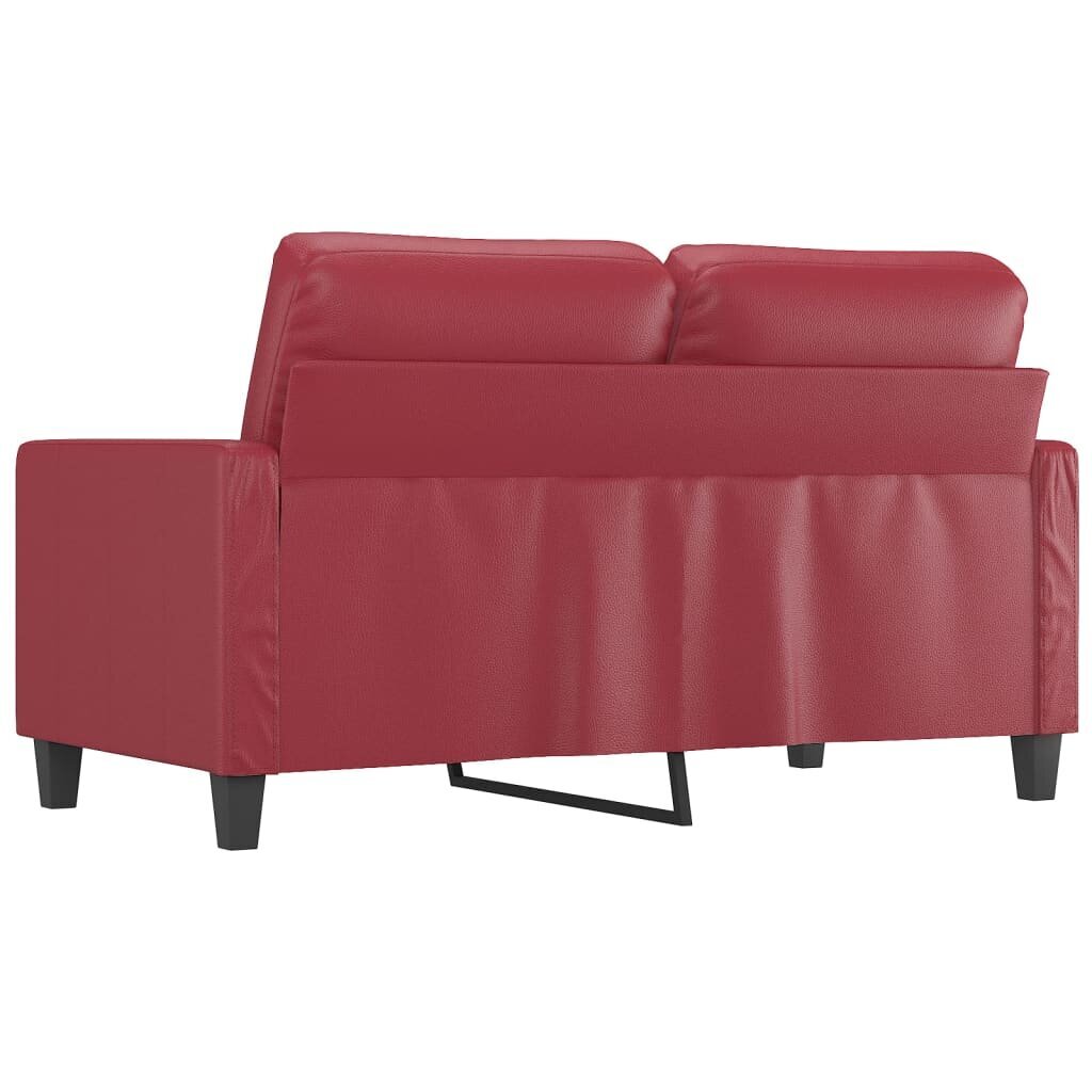 Dvivietė sofa vidaXL, raudona kaina ir informacija | Sofos | pigu.lt