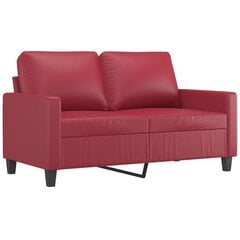 Dvivietė sofa vidaXL, raudona цена и информация | Диваны | pigu.lt