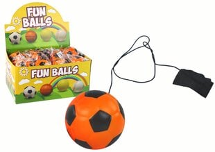 Мяч на резинке с браслетом 6 см, оранжевый цена и информация | Развивающие игрушки | pigu.lt