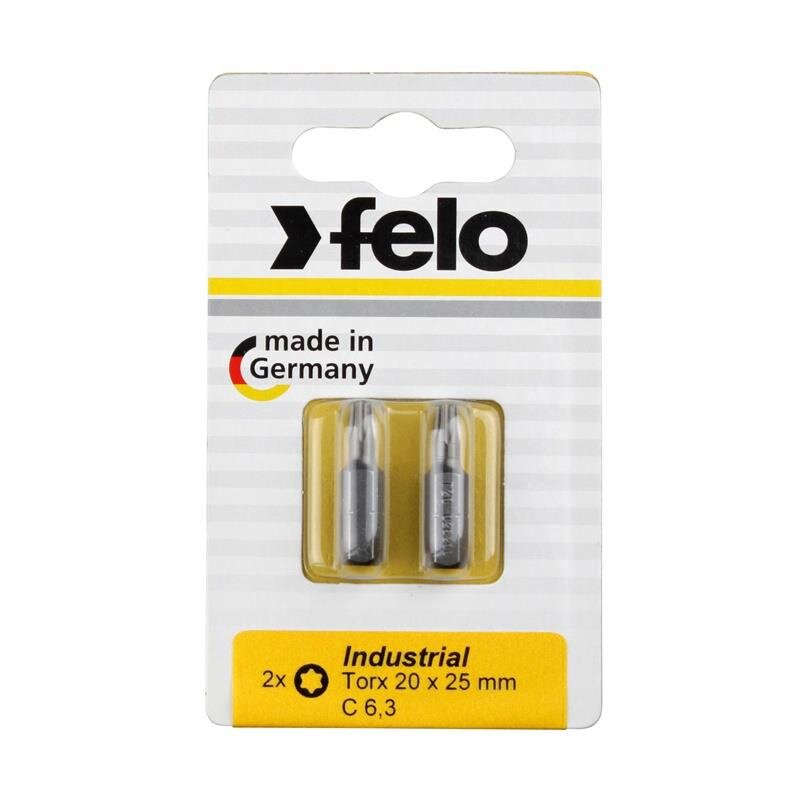 Atsuktuvų antgaliai Felo Torx 20, 25 mm, 2 vnt kaina ir informacija | Mechaniniai įrankiai | pigu.lt