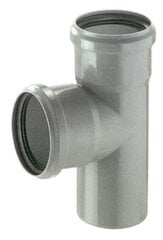 Vidaus kanalizacijos trišakis HTplus, 75x75 mm kaina ir informacija | Santechnikos jungtys, ventiliai | pigu.lt