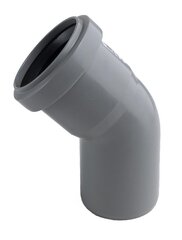 Magnaplast vidaus kanalizacijos alkūnė HTplus, Ø 40 mm, 45° kaina ir informacija | Santechnikos jungtys, ventiliai | pigu.lt