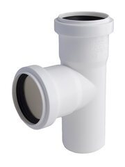 Vidaus kanalizacijos trišakis HTplus, Ø50/50 mm, 87°, baltas kaina ir informacija | Santechnikos jungtys, ventiliai | pigu.lt