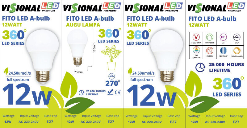 Visional TL-A-12W kaina ir informacija | Daigyklos, lempos augalams | pigu.lt