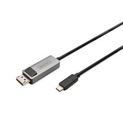 Digitus USB-C/DP, 2 m kaina ir informacija | Kabeliai ir laidai | pigu.lt