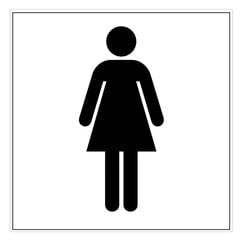 Lipdukas wc moterims 70x120mm kaina ir informacija | Informaciniai ženklai | pigu.lt