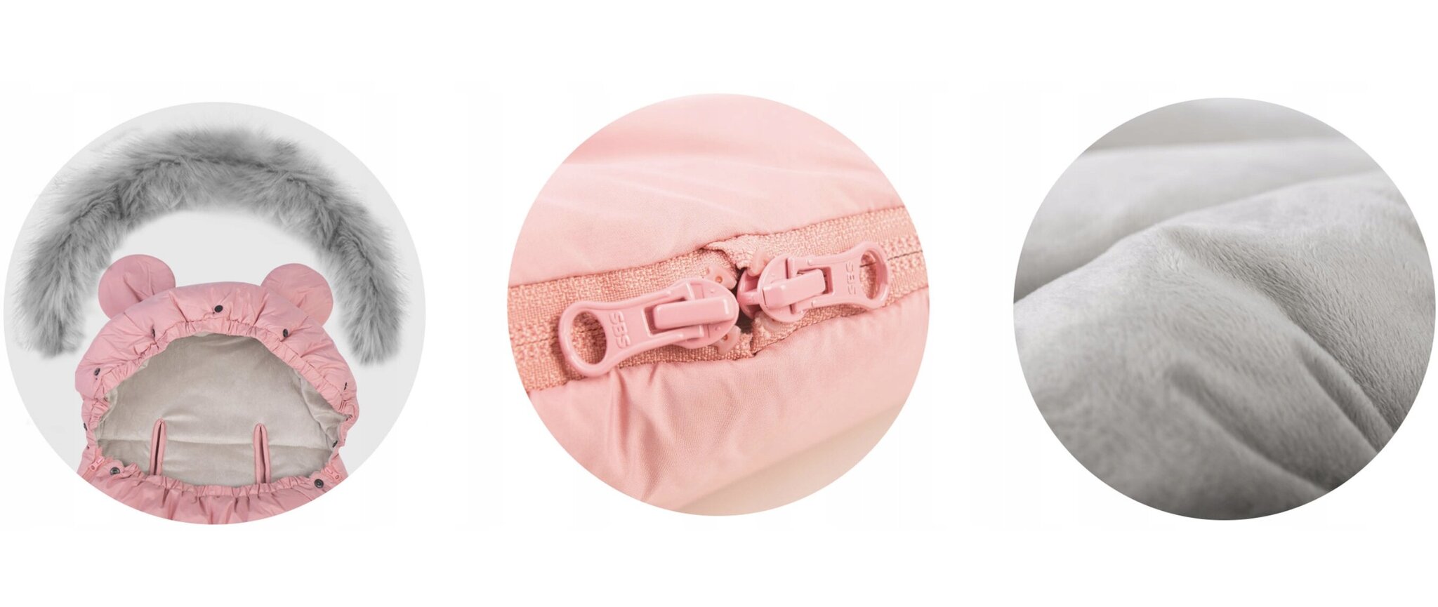 Žieminis miegmaišis-vokelis kūdikiui RicoKids, rožinis, 95x48 cm kaina ir informacija | Vokeliai, miegmaišiai, pagalvės | pigu.lt