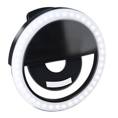 Elight CL1 Портативный для путешествий LED кольцо подсветка с фиксауией на телефон для идеального Selfie Черный цена и информация | Осветительное оборудование для фотосъемки | pigu.lt